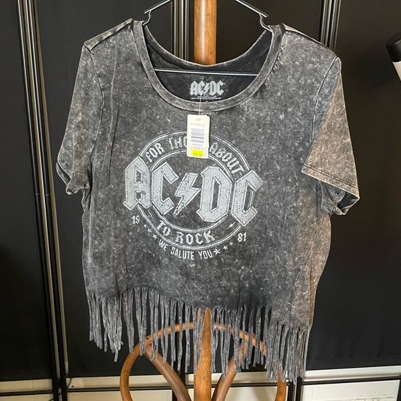 Torrid AC/DC Rocker Fringe Tee - Picture 2 of 4